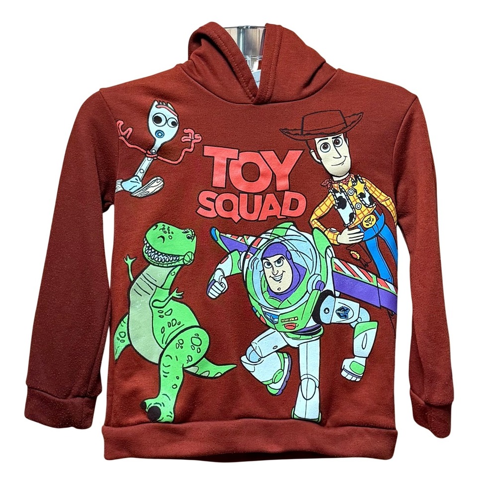 Disney Pixar Toy Story Toy Squad Kids Graphic Fleece Hooded Sweatshirt Sz‎ 4-6